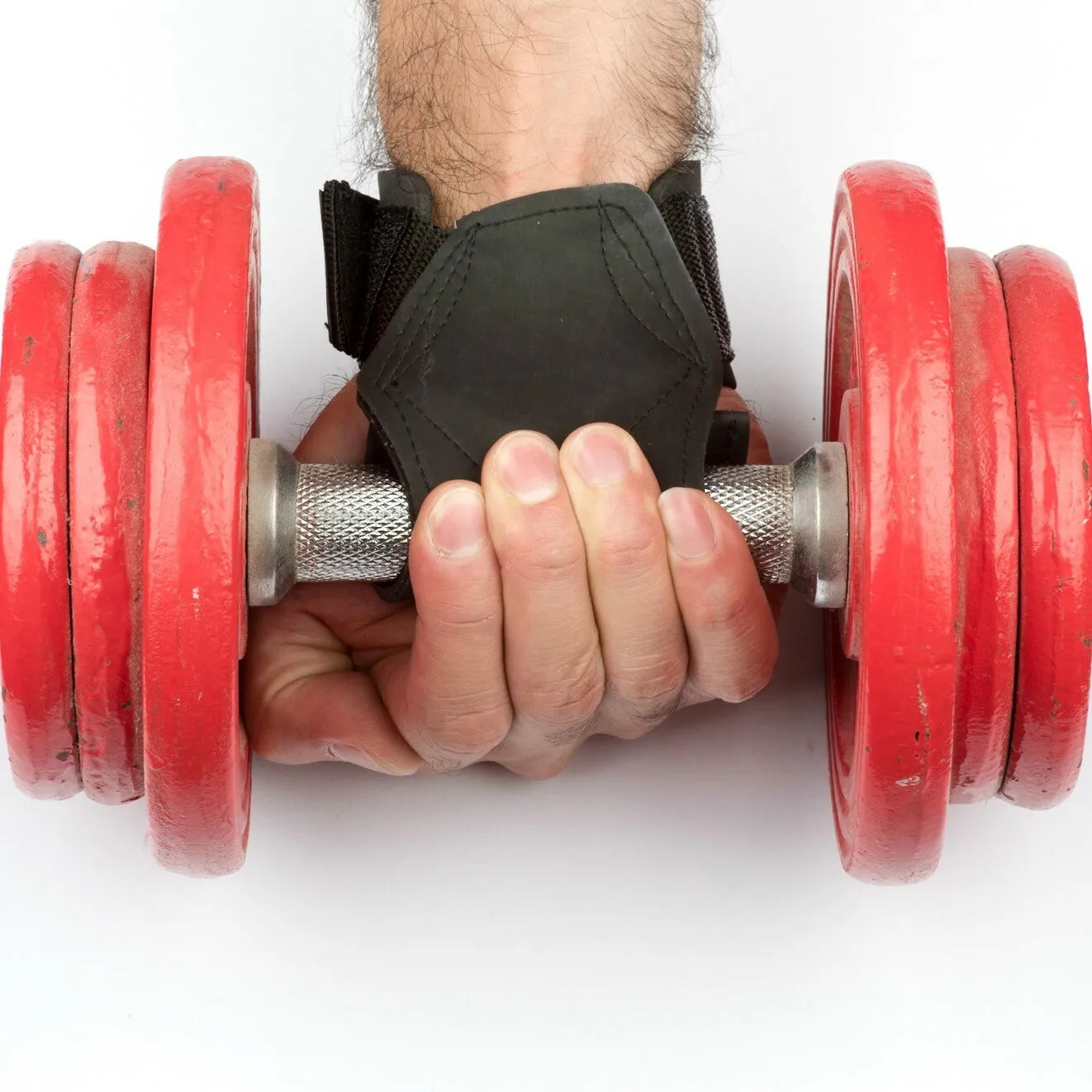 Weight Lifting Grips Training Gym Straps Glove Wrist Support Bar Wraps Grip Pair