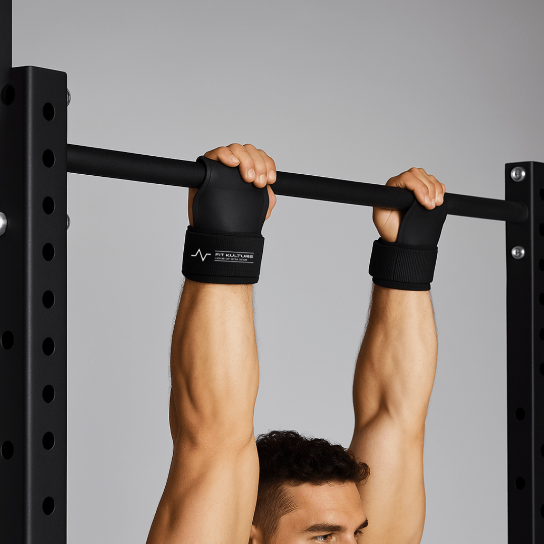Weight Lifting Grips Training Gym Straps Glove Wrist Support Bar Wraps Grip Pair - Fit Kulture HQ