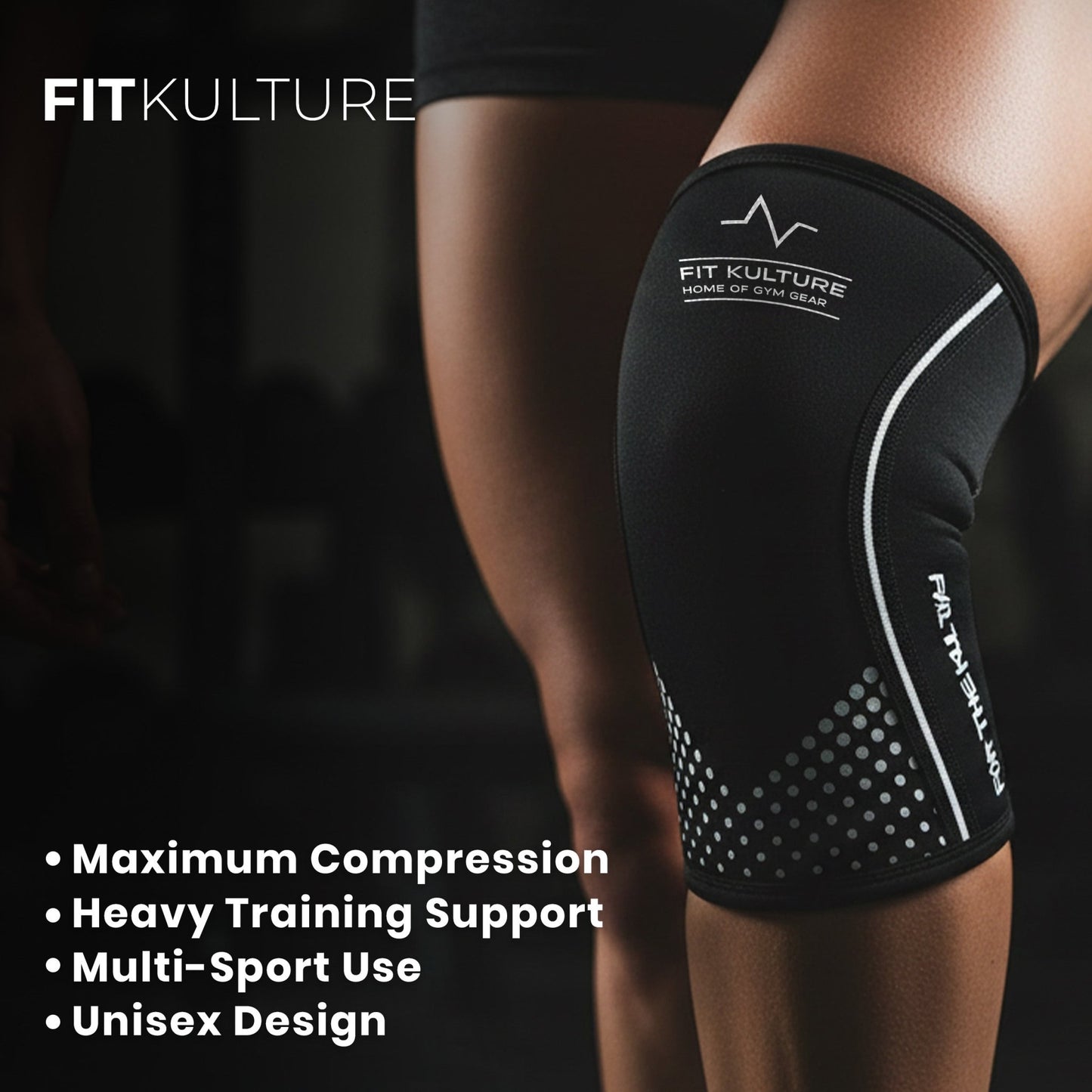 7mm Neoprene Knee Sleeves – Knee Support for Gym, Powerlifting & Weightlifting (Unisex) - Fit Kulture HQ