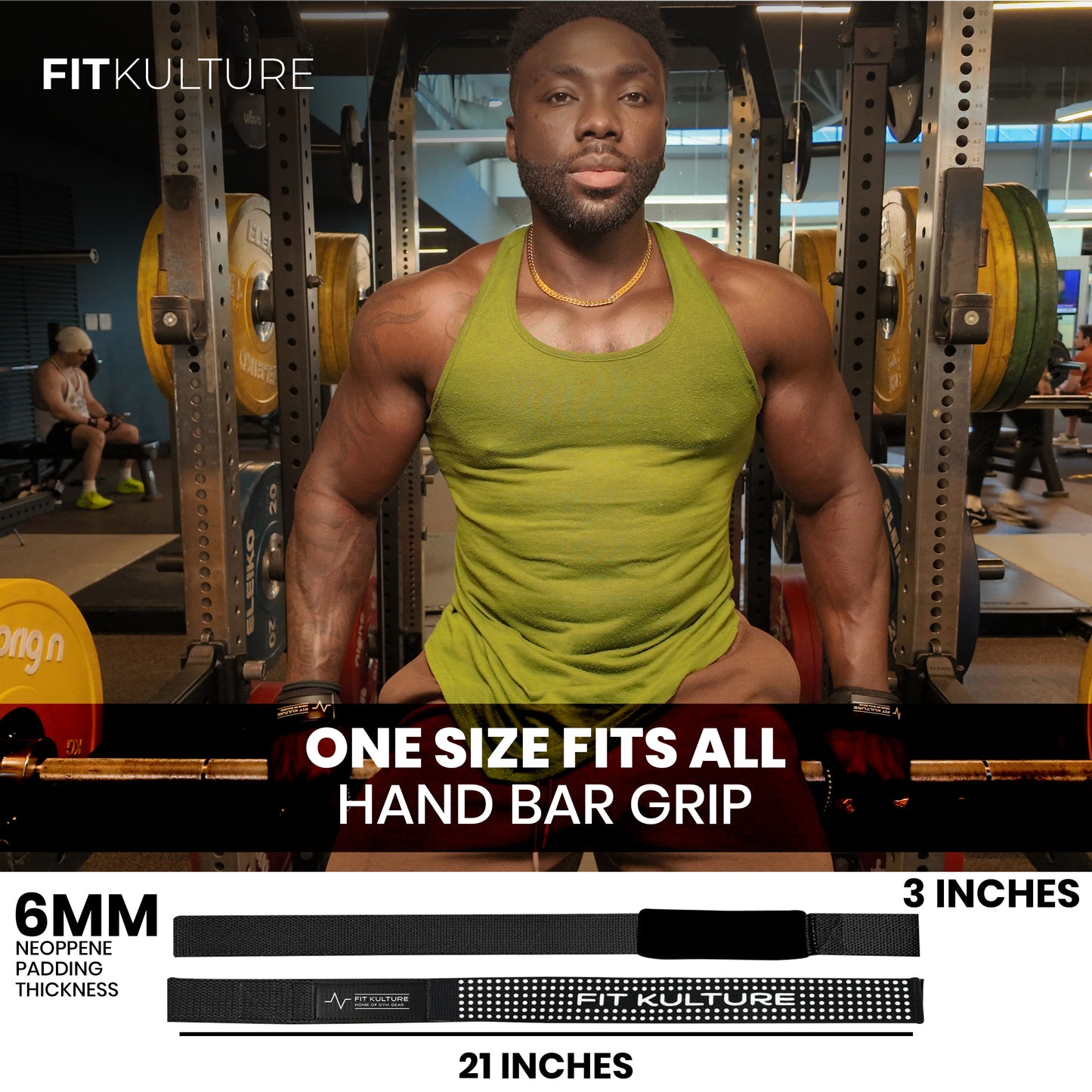 Fit Kulture Deadlift Straps – Heavy Duty Lifting Straps for Weightlifting & Strength Training