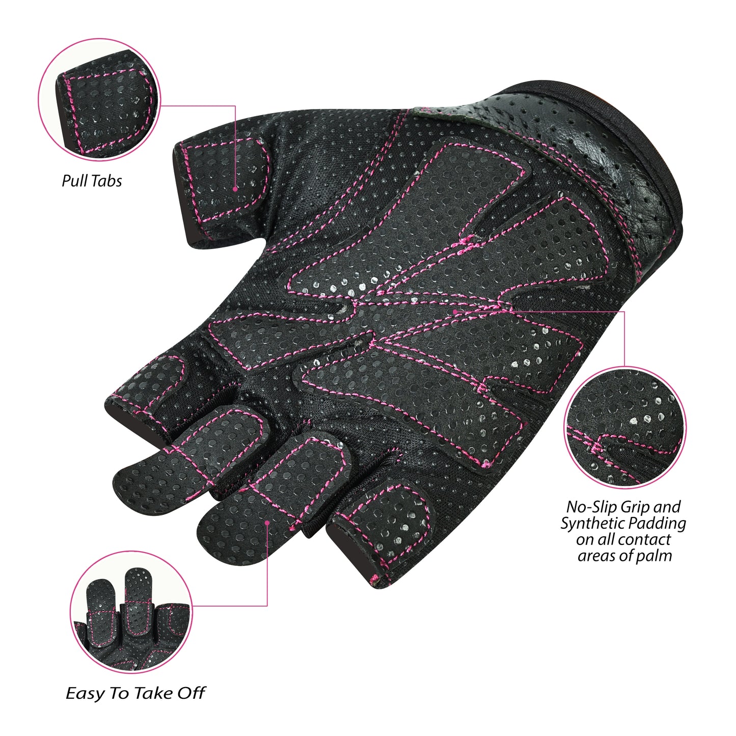 Women Lifting Gloves Pink