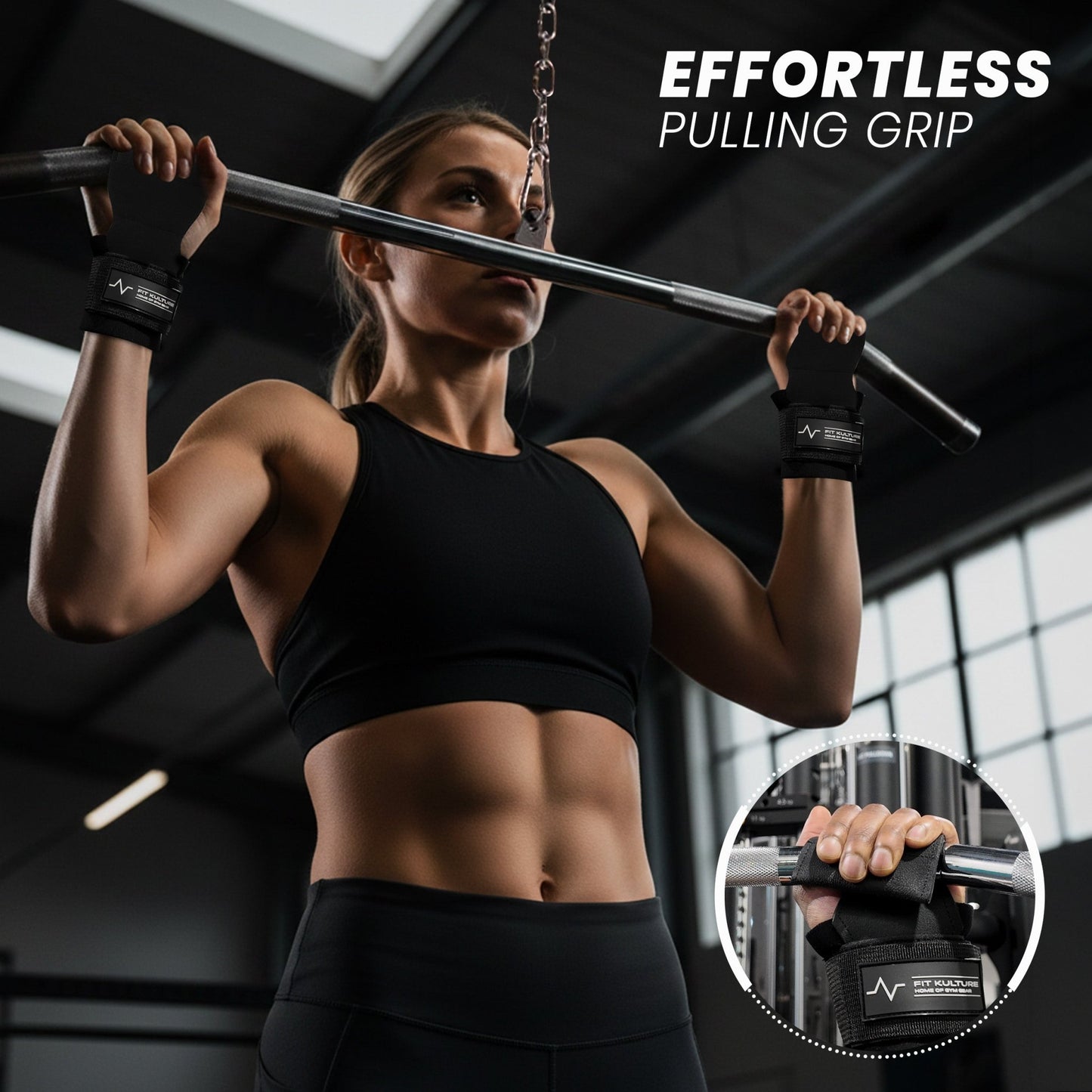 Fit Kulture Lifting Grips – Heavy Duty Pull - Up & Deadlift Grip Pads with Wrist Support - Fit Kulture HQ