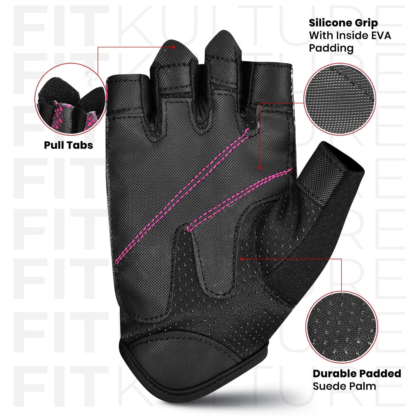 Fit Kulture Weight Lifting Gloves – Women’s Gym Gloves for Workout & Training - Fit Kulture HQ
