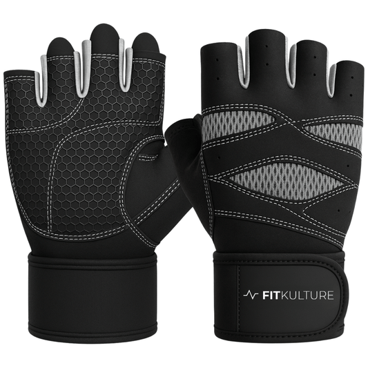 Men's Lifting Gloves Grey - Fit Kulture HQ