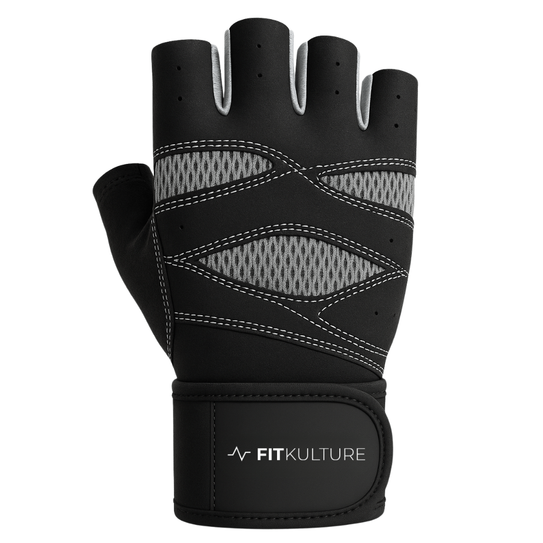 Men's Lifting Gloves Grey - Fit Kulture HQ