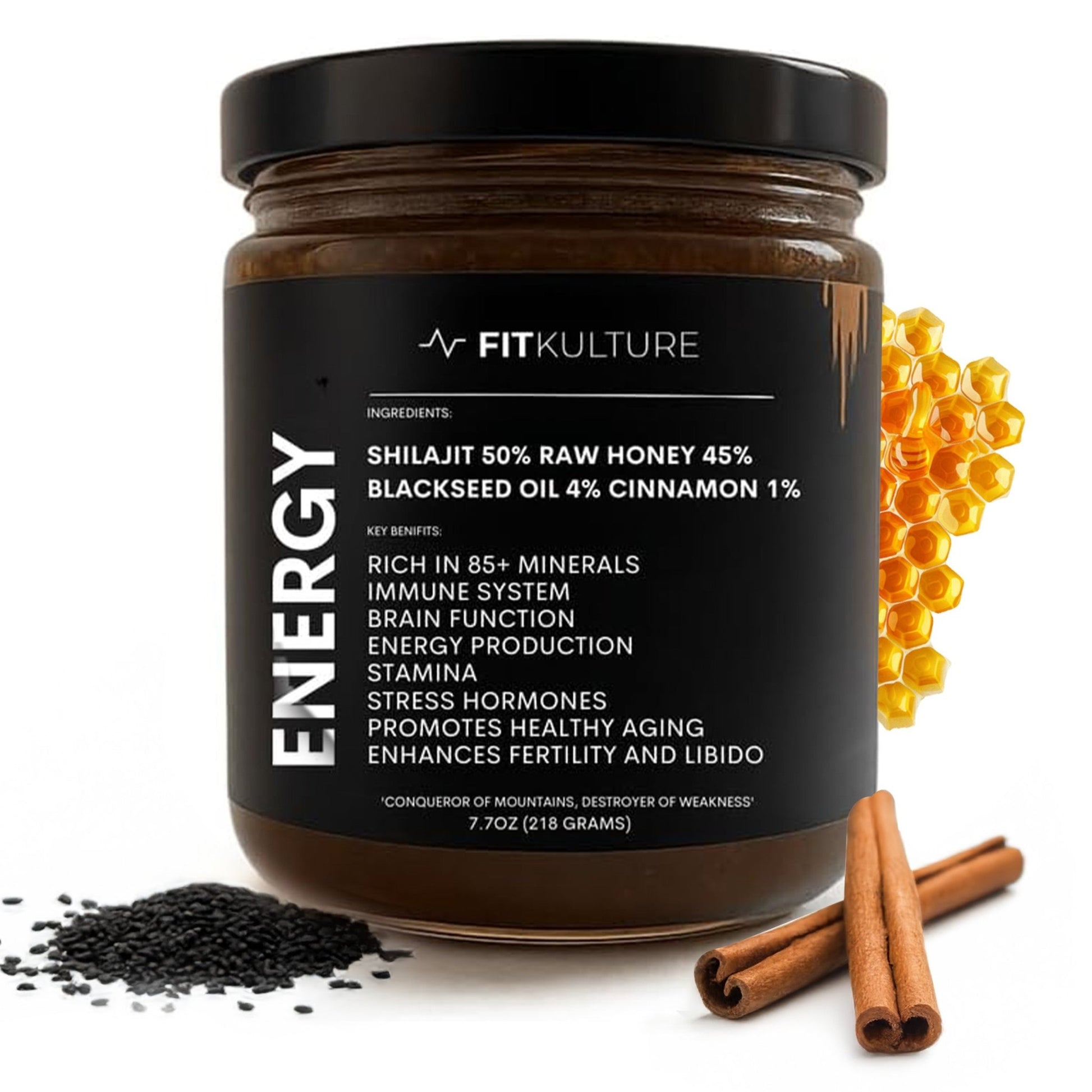 Raw Honey - Shilajit, Blackseed oil and Cinnamon - Fit Kulture HQ