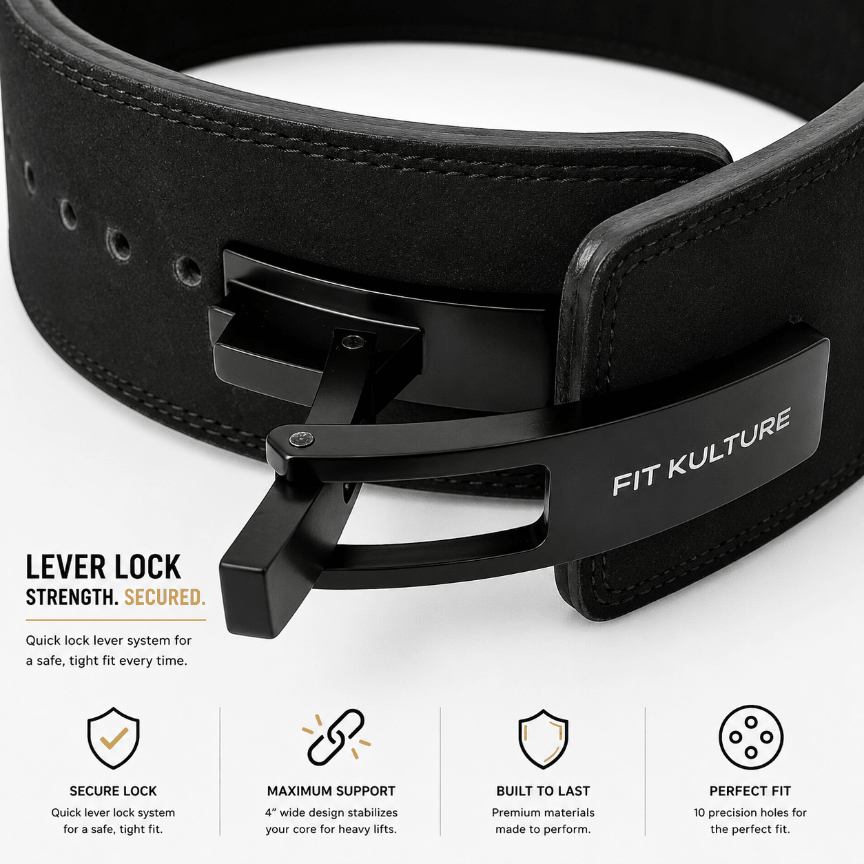 Weight Lifting Lever Belt Men & Women Powerlifting - Fit Kulture HQ