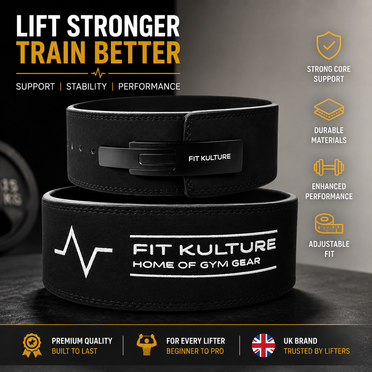 Weight Lifting Lever Belt Men & Women Powerlifting - Fit Kulture HQ